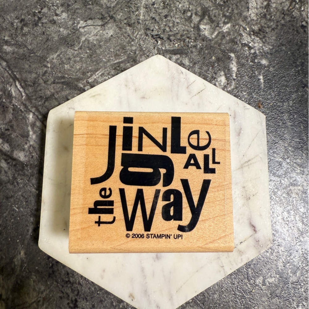 Stampin' Up! Jingle All the Way Wooden Stamp - Natural Wood and Black